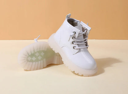Baby Leather Waterproof Rubber Toddler Boots