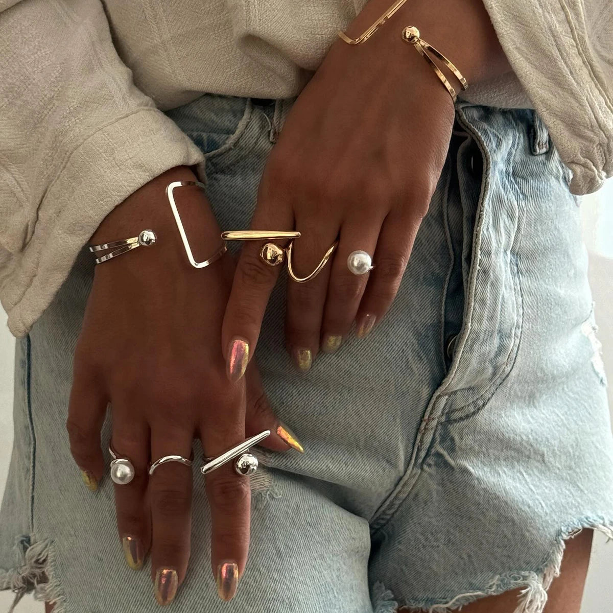 DANA Stainless Steel 18k Gold Ring