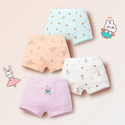 4 Piece/Lot Panties Cotton Soft Cute Cartoon Short