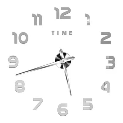 Large Wall 3D DIY Quartz Acrylic Mirror Stickers Clocks