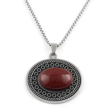 Stainless Steel Bohemia Natural Stone Vintage Necklaces