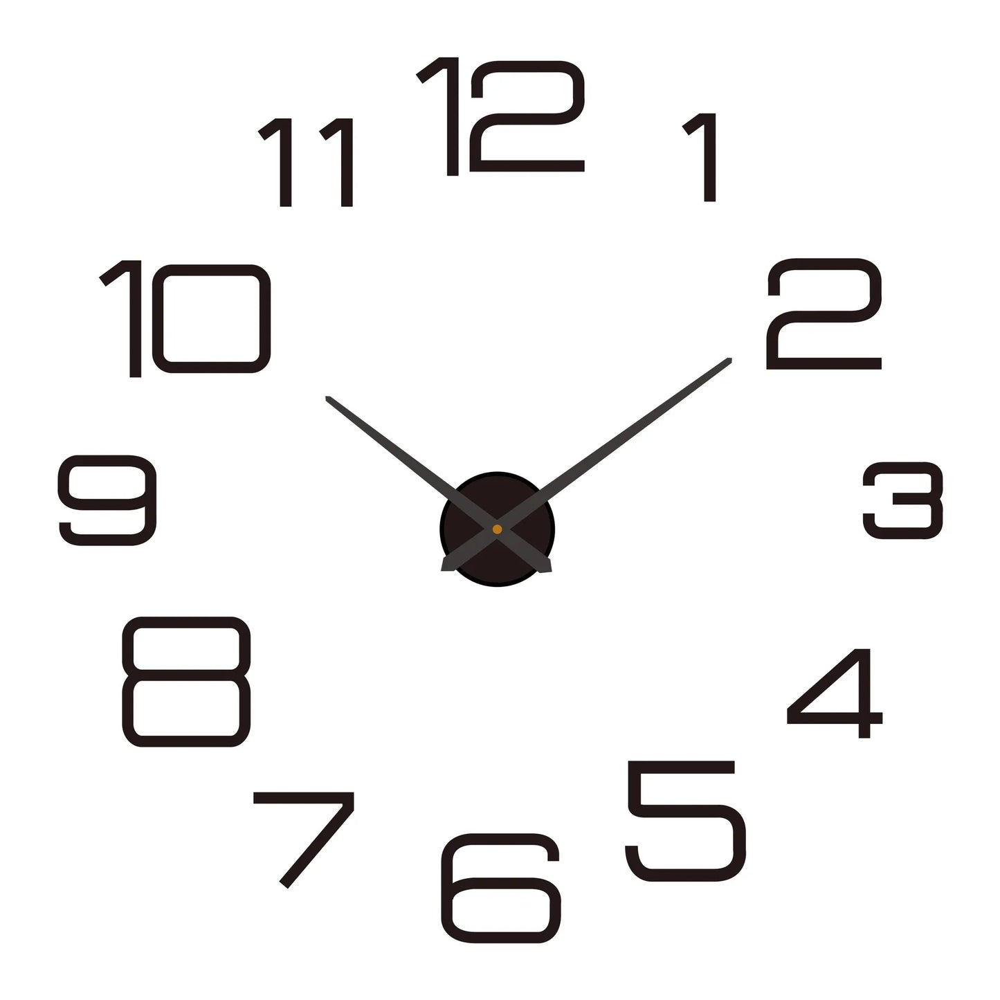 Large Wall Clock 3D DIY Quartz Acrylic Mirror Stickers Clocks