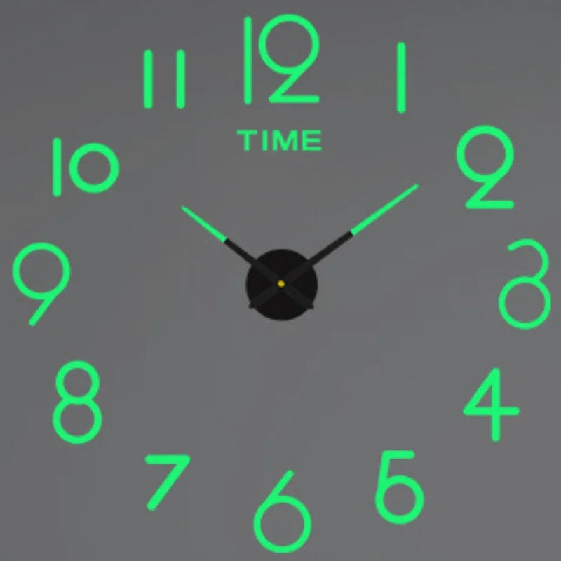 Large 3D Wall Clock Luminous Classic Wall Clocks