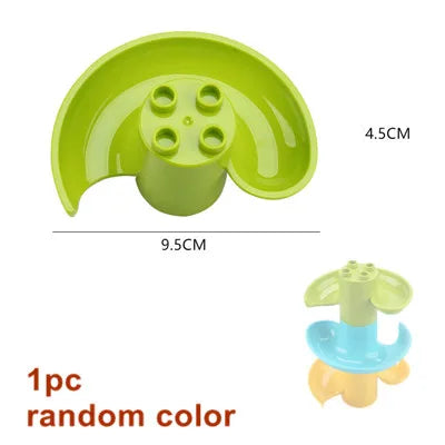 Big Building Blocks Marble Race Run Track Dinosaur Part Maze Toy
