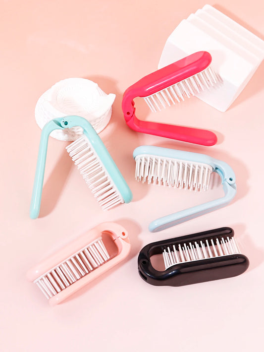 Foldable portable hair comb head hair wigs