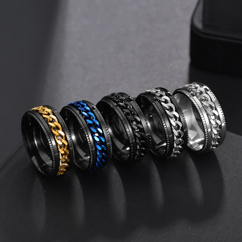 Cool Stainless Steel Rotatable Ring