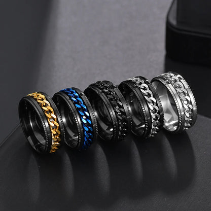 Cool Stainless Steel Rotatable Ring