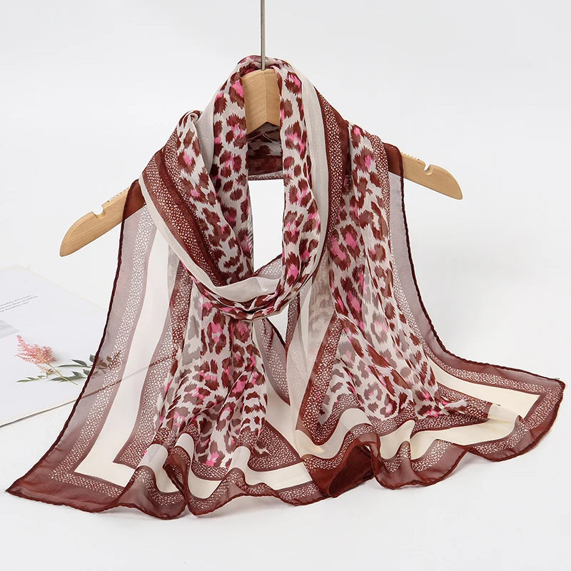 Chiffon Long Silk Scarf Turban