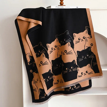 Cute Cat Cashmere Scarf