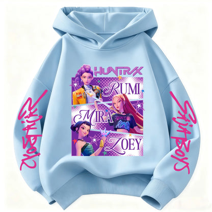 Sky Blue Sweatshirt  Hunter Rumi Derpy Cartoon Warm Thick Hoodie