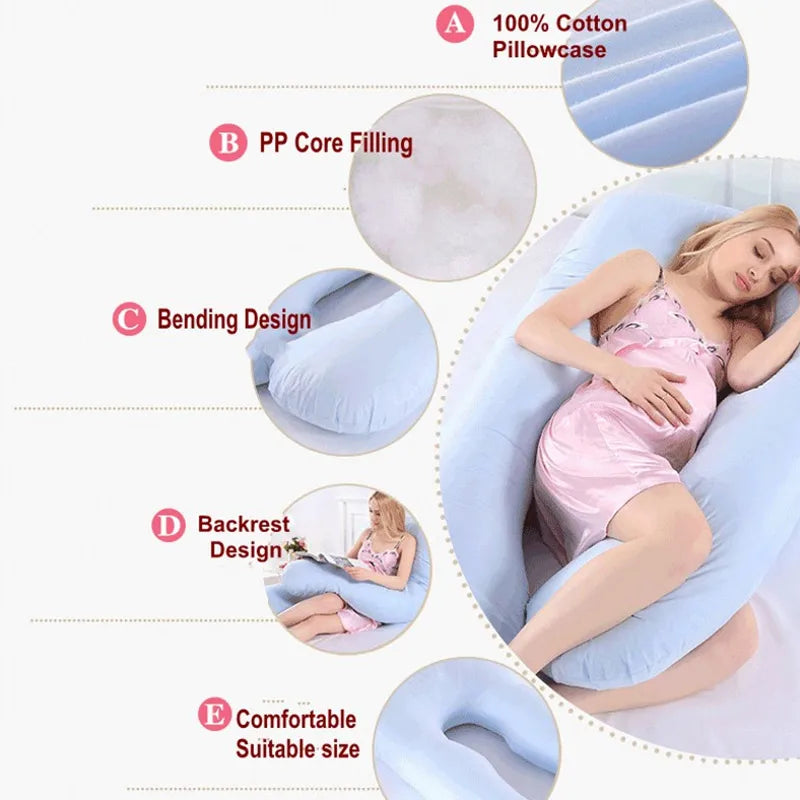 Pregnancy Pillow 130*70cm Sleeping Waist Pillow for Pregnant