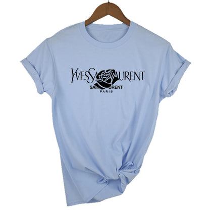 Alphabet Printed Short Sleeve T-Shirt