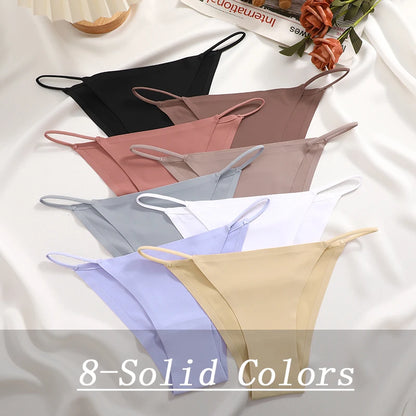Sexy Low Rise Briefs Ice Silk Lingerie