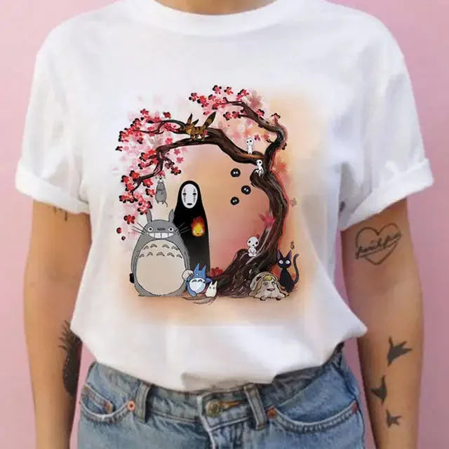 Short-sleeved Studio Ghibli Totoro T-shirt