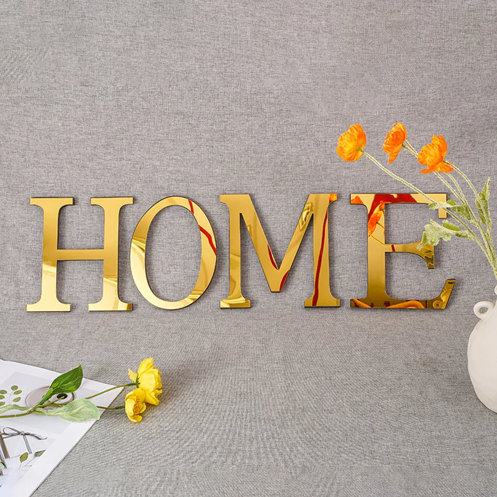 20cm Big Size 3D English Letters Acrylic Mirror