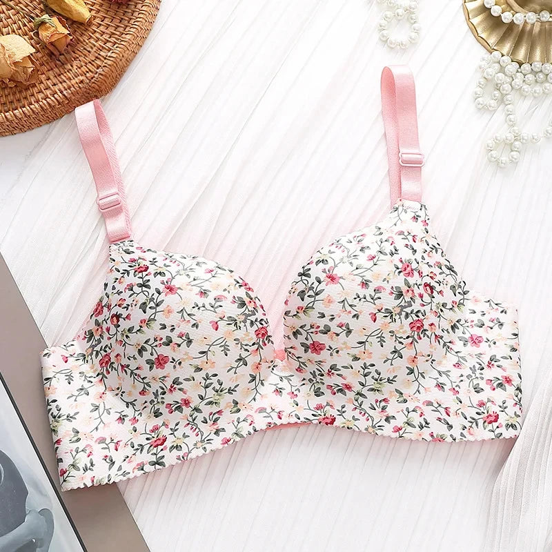 Sujetadores florales de lencería sexy sin costuras con estampado floral