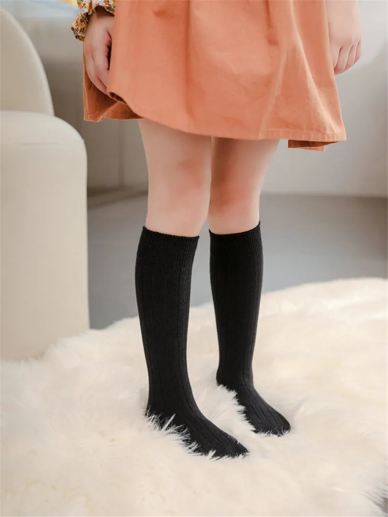3Pairs/Lot Baby Knee High Soft Cotton Long Sock