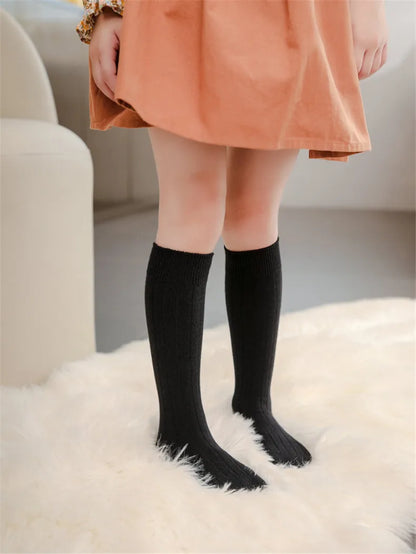 3Pairs/Lot Baby Knee High Soft Cotton Long Sock