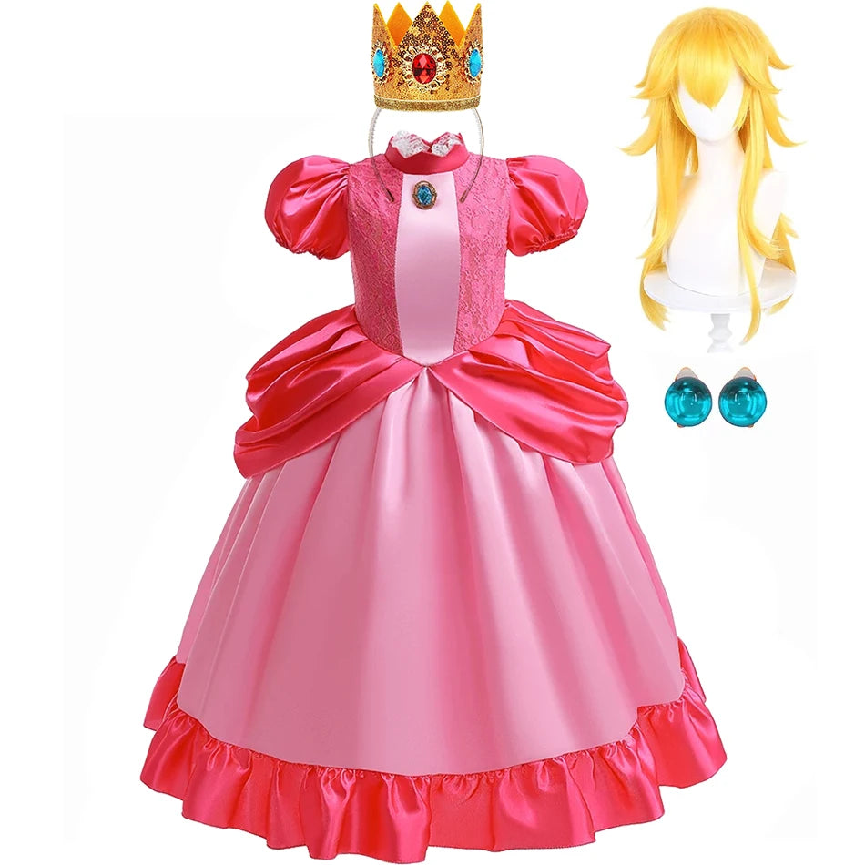 Peach Princess Daisy Cosplay Costume Rosalina Dress