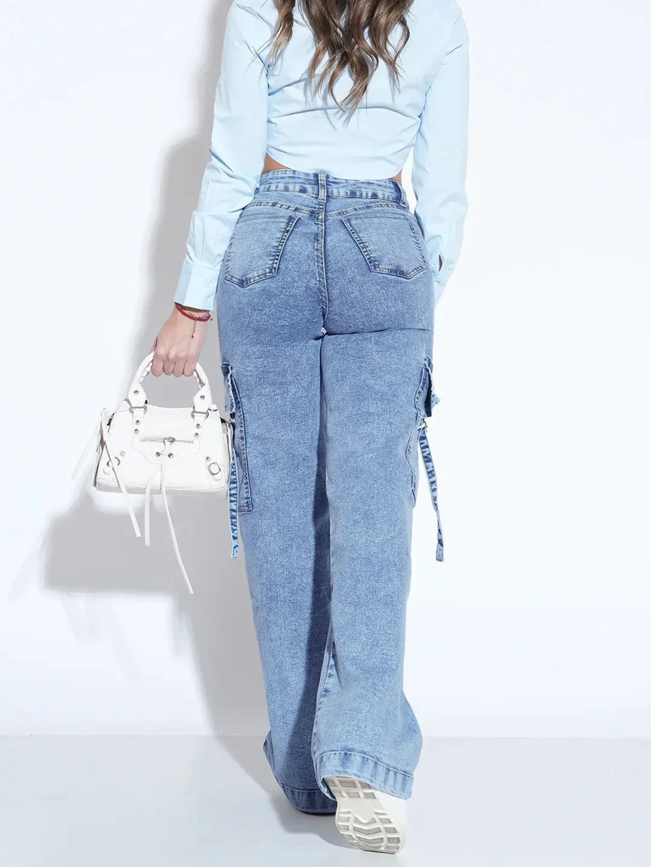 Utility Multiple Pockets Jeans Pants