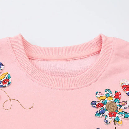 Little maven Sweatshirt Autumn Flowers Casual Hoodies