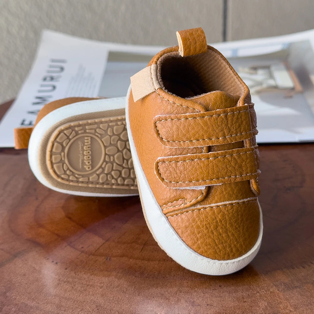 Leather Rubber Anti-slip Toddler First Walkers Shoes