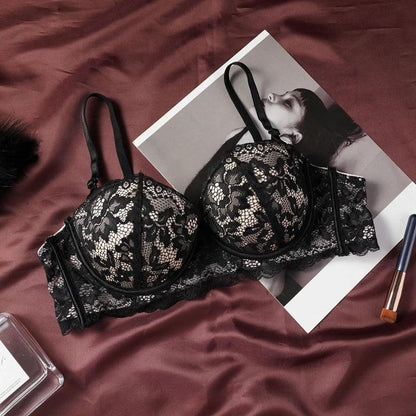 Sexy Ultra-thin Lace Push Up Transparent bra