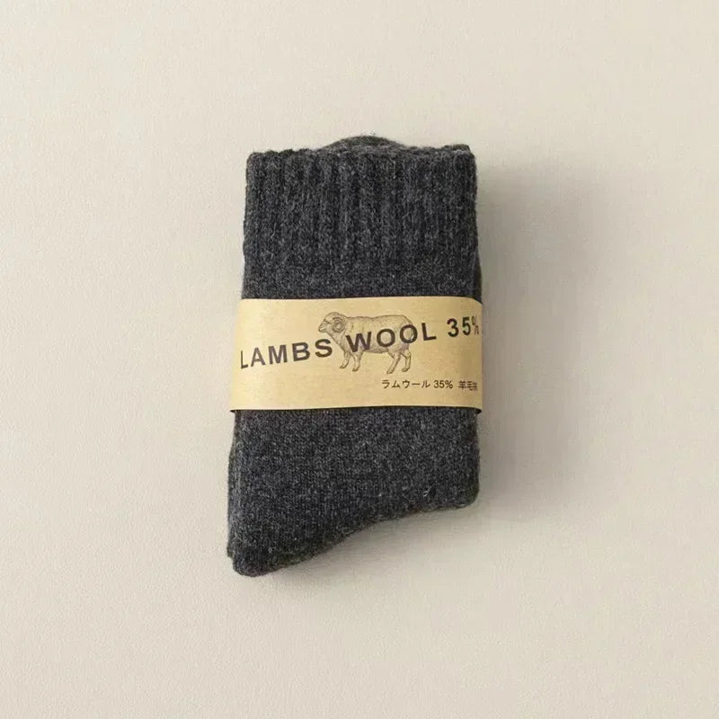 Winter 30% Wool Cashmere Warm Furry Sock Chic Solid Color Calf Sock