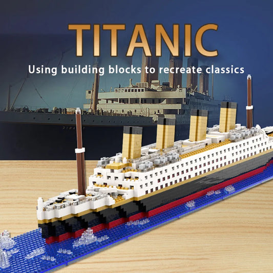 Micro particle building block assembly toy Titanic toy