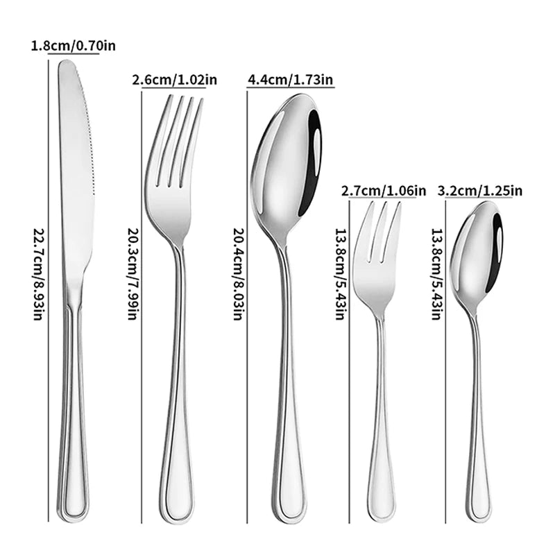 6/30pcs Stainless steel cutlery set