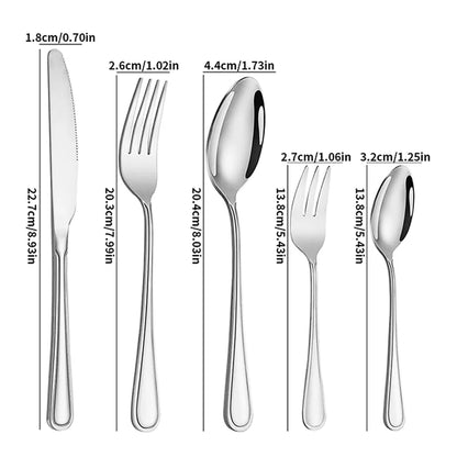 6/30pcs Stainless steel cutlery set