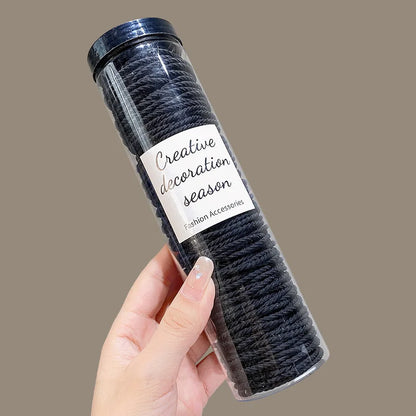 100pcs/lot Hair Bands Scrunchie Solid Color Elastic Rubber