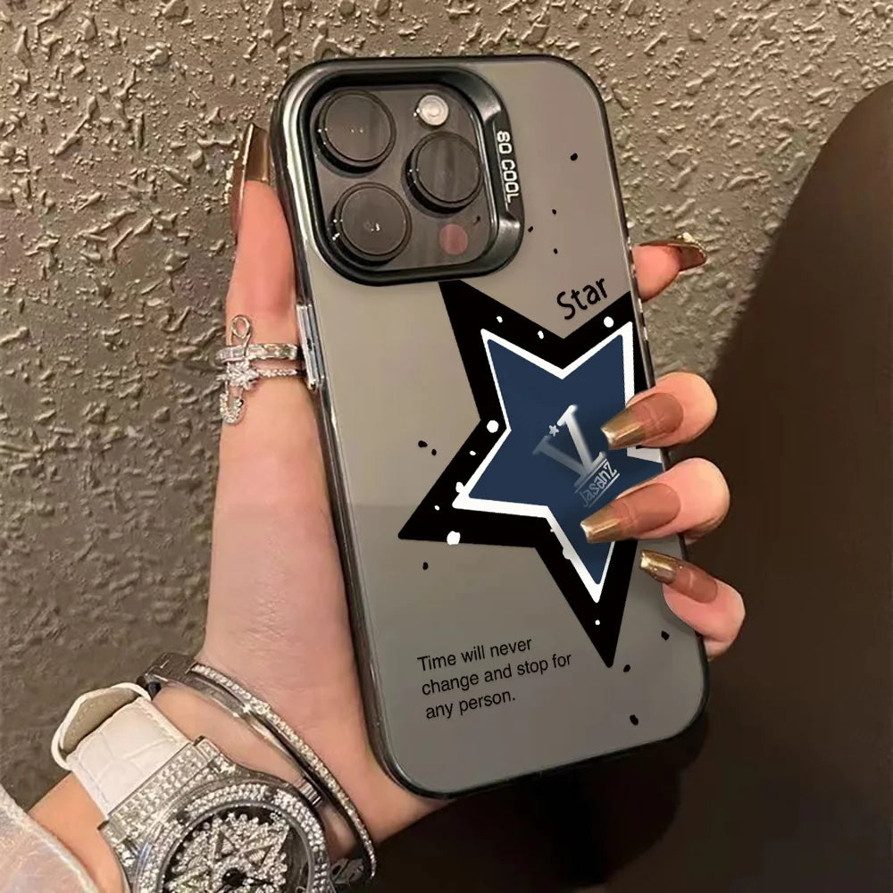 INS Star Phone Case For iPhone Pro Max Matte IMD Cover
