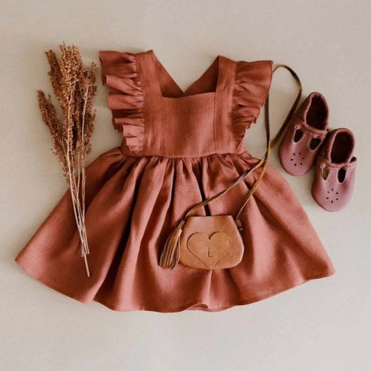 Summer Toddler Girl 100% Cotton Ruffles Baby Dress