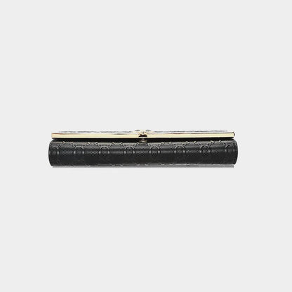 Split Leather Long Wallet Clutch Bag