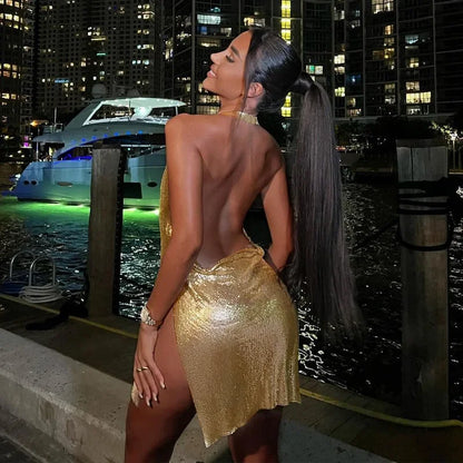 Sexy Elegant Short Backless Dress