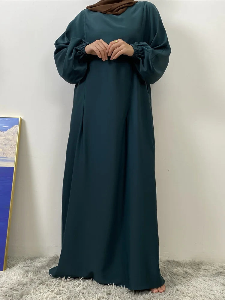 Muslim Front Zippers Abaya Dress