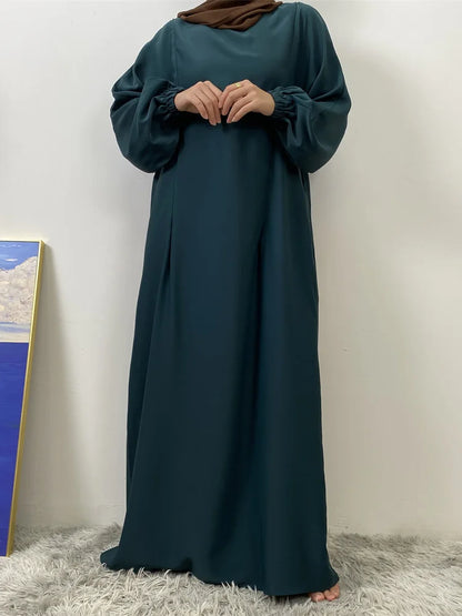 Muslim Front Zippers Abaya Dress