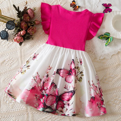 Butterfly Flying Sleeves Cute Casual Dresses