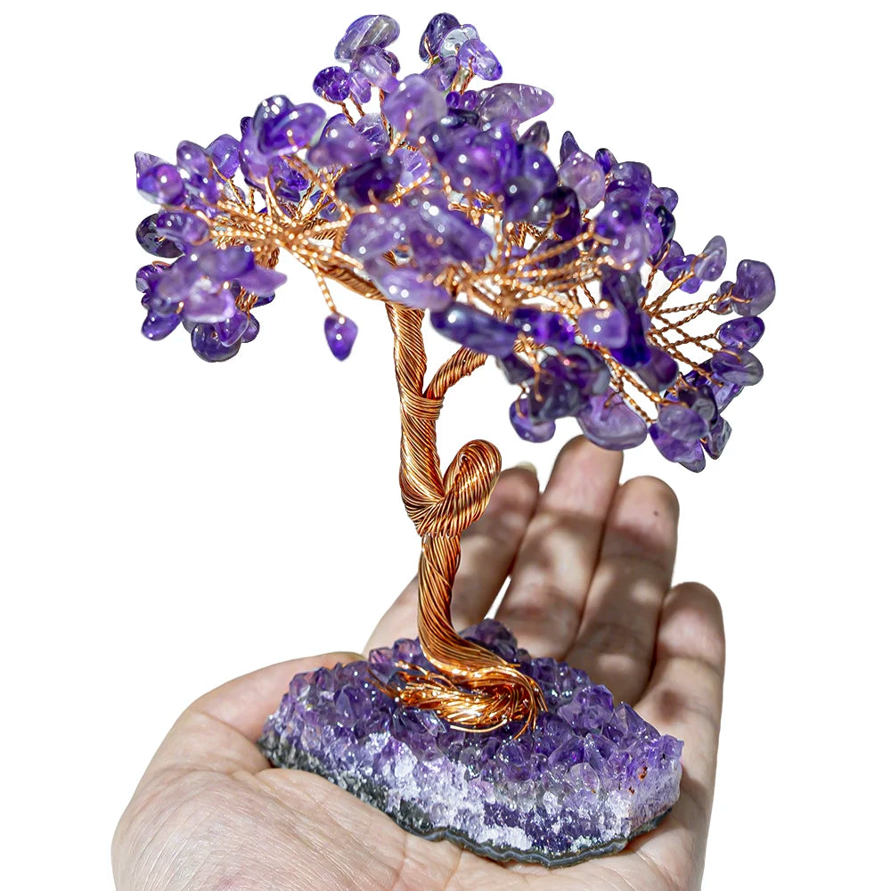 Amethyst Healing Crystals Tree Wrapped