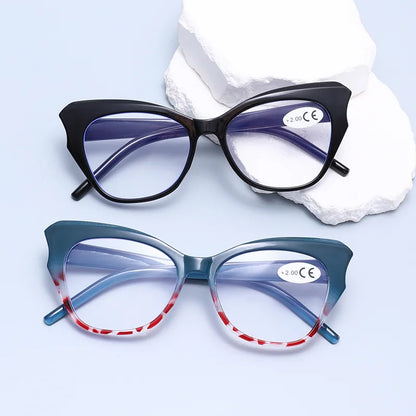 Cat Eye Reading Prescription Eyewear Anti Blue Light Hyperopia Correction Eyeglass