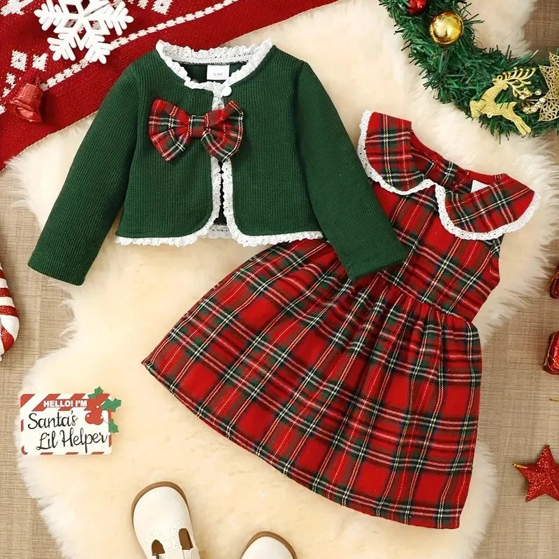 Clothes Toddler Baby Girls Long Sleeve Dress Set