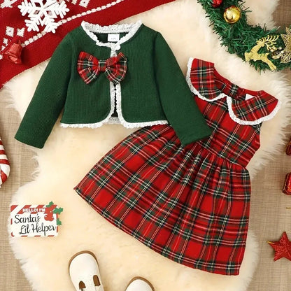Clothes Toddler Baby Girls Long Sleeve Dress Set