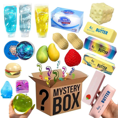 Mystery Box Random 1PC Squeeze Toy Squishy Fidget Toy Butter Food Shape Stress Relief