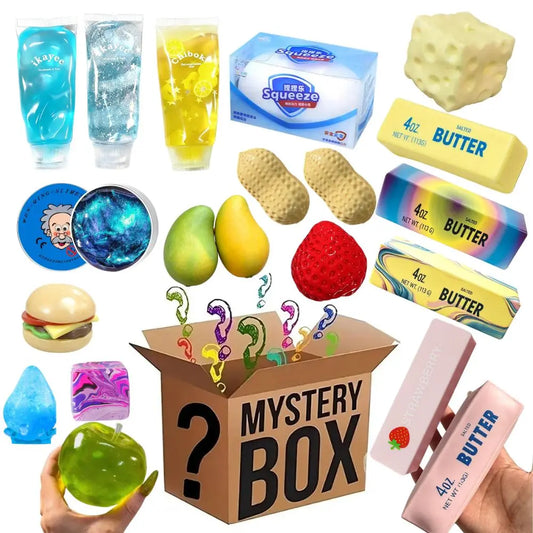 Mystery Box Random 1PC Squeeze Toy Squishy Fidget Toy Butter Food Shape Stress Relief