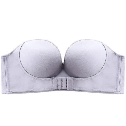 Front buckle invisible small push-up bra