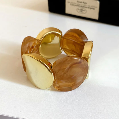 Multi-style Round Splicing Elastic Rope Resin Bracelets