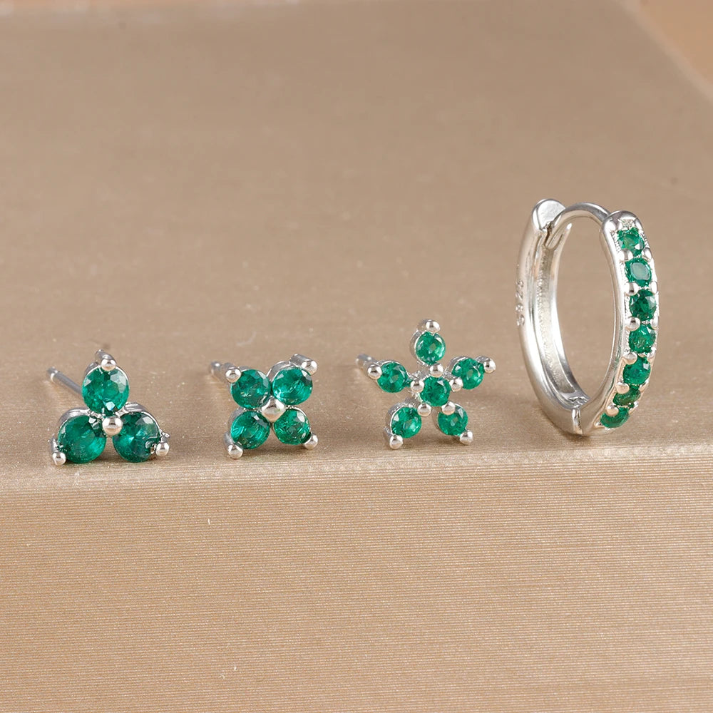 DANA 18K Gold Plated Flower Earrings Set