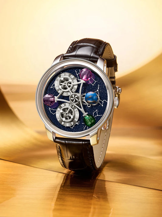 Starry Twelve Constellations Mechanical Sapphire Waterproof Mechanical Wristwatches