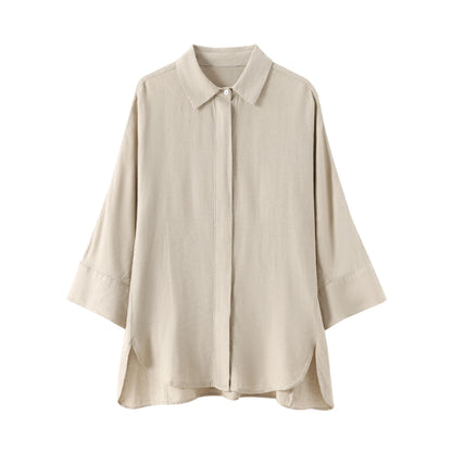 Casual Solid Blouse Pant Sets